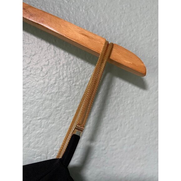 Vintage‎ Adrianna Papell Evening Black and Gold Dress Size 6 - Picture 5 of 10